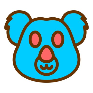 şirin ayı yüzü, vektör illüstrasyonu