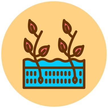 Bitki. Web simgesi basit illüstrasyon