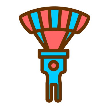 Bir meşale simgesinin vektör illüstrasyonu