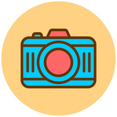 Kamera. Web simgesi basit illüstrasyon