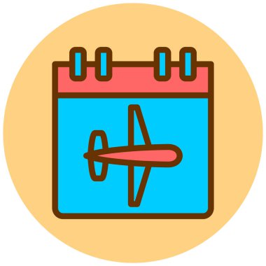 Takvim simgesi vektör illüstrasyonu