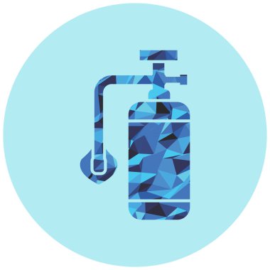 Su şişesi. Basit resimleme