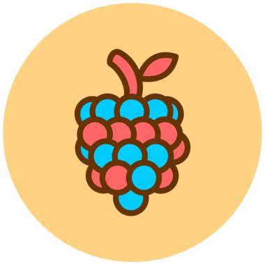 Üzüm. Web simgesi basit illüstrasyon