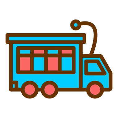 Otobüs. Web simgesi basit tasarım