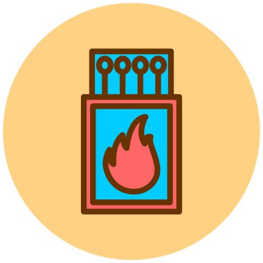 Yangın. Web simgesi basit illüstrasyon