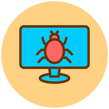 Virüs. Web simgesi basit illüstrasyon