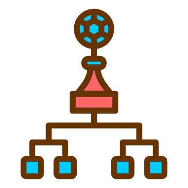 hiyerarşi. Web simgesi basit illüstrasyon