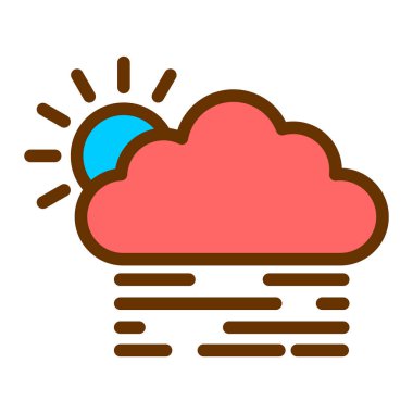 Hava durumu. Web simgesi basit illüstrasyon