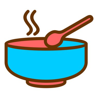 Çorba. Web simgesi basit illüstrasyon