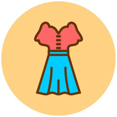 Elbise. Web simgesi basit illüstrasyon