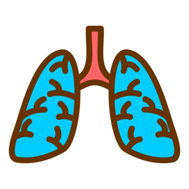 Ciğerler. Web simgesi basit tasarım