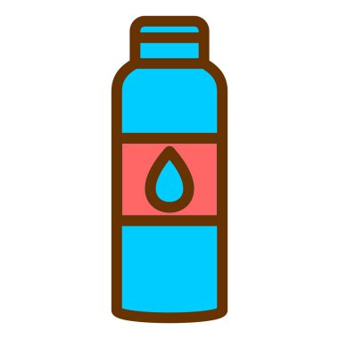 Su şişesi ikon vektörü. Yiyecek içecek işareti. izole edilmiş sınır sembolü çizimi