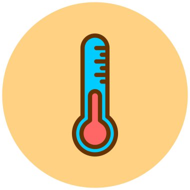 Termometre. Web simgesi basit illüstrasyon
