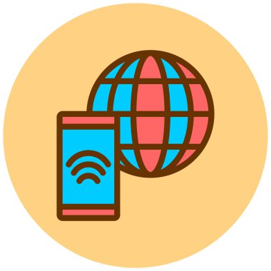 globe, wifi, internet, web, seo. Basit resimleme