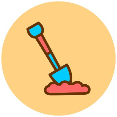 Kürek. Web simgesi basit illüstrasyon