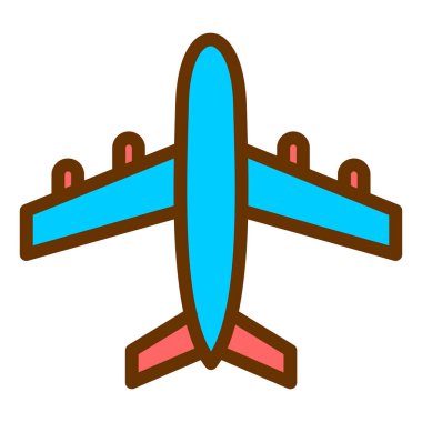 Uçak. Web simgesi basit illüstrasyon