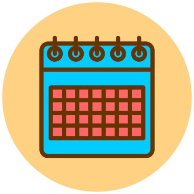 Takvim simgesi vektör illüstrasyonu