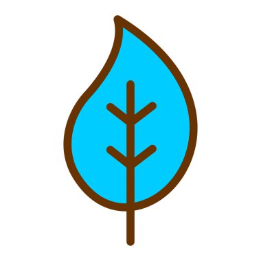 Yaprak. Web simgesi basit illüstrasyon