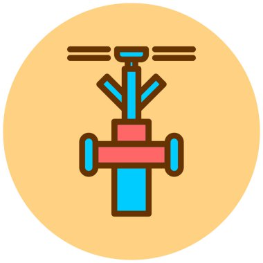 Gaz yakıcısının vektör illüstrasyonu