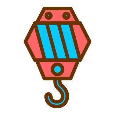 Vinç kancası ikonu. vektör illüstrasyonu