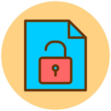 Güvenli Dosya. Basit illüstrasyon