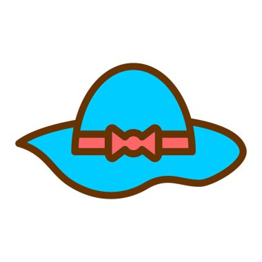 Şapka simgesi vektör illüstrasyonu