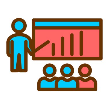 Sunum. Basit düz tasarım. vektör illüstrasyonu