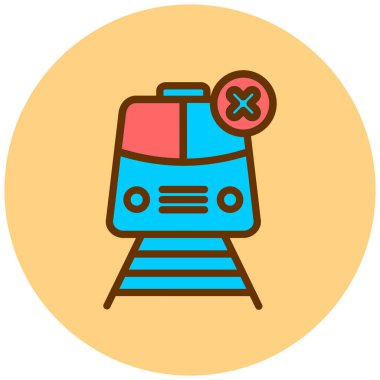 tren. Web simgesi basit illüstrasyon