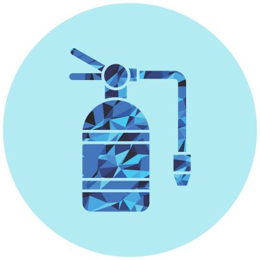 Maskeli bir mavi ve beyaz simgenin vektör çizimi