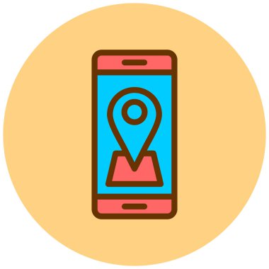 Cep telefonu. Web simgesi basit illüstrasyon