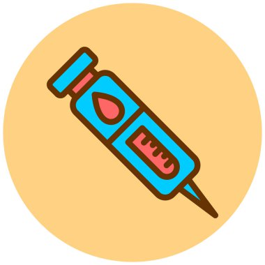 Şırınga simgesinin vektör illüstrasyonu