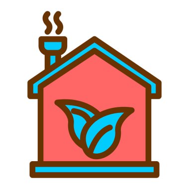 çevre dostu ev ikonu vektör illüstrasyon tasarımı