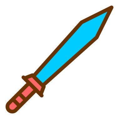 Kılıç. Web simgesi basit illüstrasyon