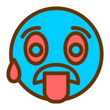 Yüz maskesi. Basit resimleme