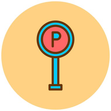 Park ediyor. Web simgesi basit tasarım