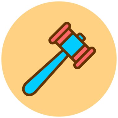 Açık artırma çekiç vektör simgesi