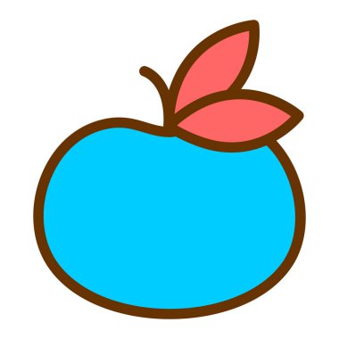 elma ikonu vektör illüstrasyonu