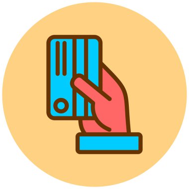 el ele tutuşan kredi kartı simgesi