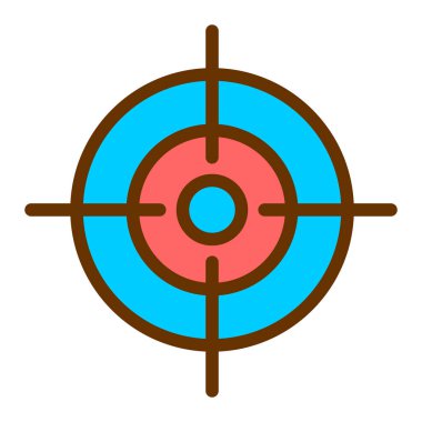 Hedef. Web simgesi basit illüstrasyon