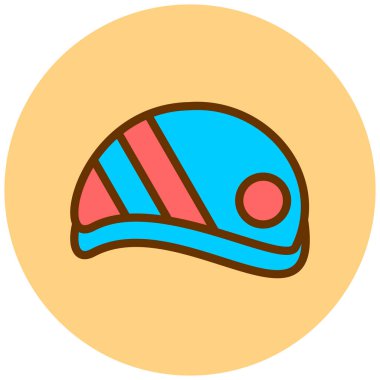 Miğfer. Web simgesi basit illüstrasyon