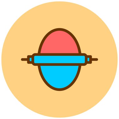 Yiyecek ve içecek çizgisi simgesinin vektör çizimi