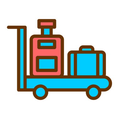 seyahat ve turizm hattı vektör simgesi.