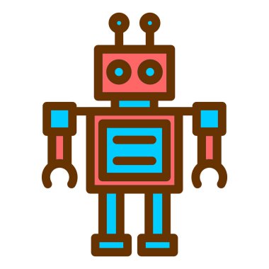 robot ikon vektör illüstrasyonu