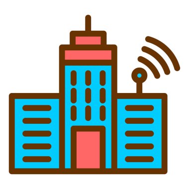 Kablosuz. Web simgesi basit illüstrasyon