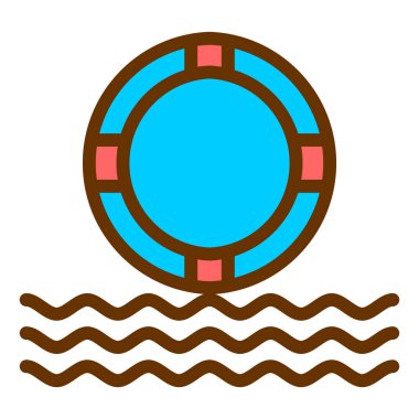 Yüzme havuzu. Basit resimleme