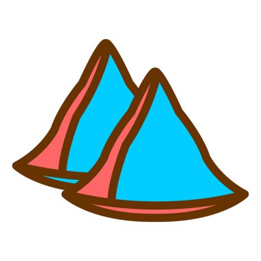 Kamp çadırı ikonu vektörü. Plaj şapkası işareti. izole edilmiş sınır sembolü çizimi