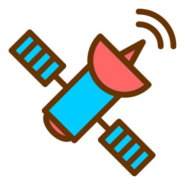 Uydu. Web simgesi basit illüstrasyon