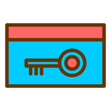 Anahtar. Web simgesi basit illüstrasyon