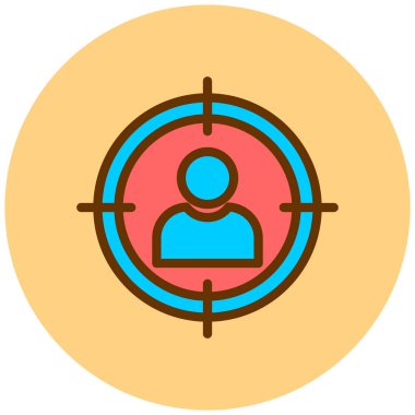 Hedef. Web simgesi basit illüstrasyon