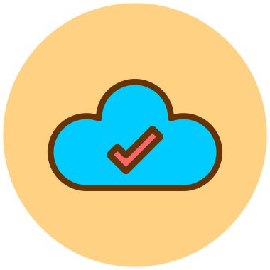 Bulut. Web simgesi basit illüstrasyon